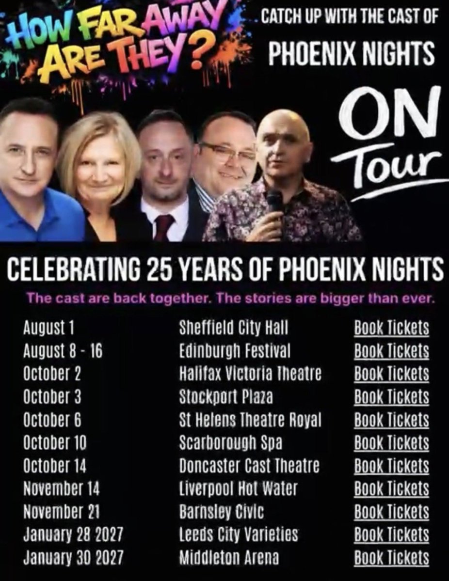 PKendrickWIG's tweet photo. Belting night across the divide in St Helens at the Phoenix Nights live show...some fab off-screen tales and memories, sadly sounds like a full reunion won't happen...but well recommended if it's coming to your area... @archiekelly @Fitzyfella @PhoenixNightsNC @maxandpaddyline https://t.co/5x2XubmFMT