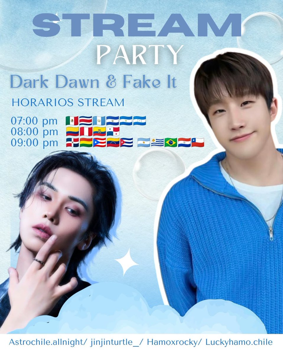 jinjinturtle's tweet photo. 🎼 | STREAM PARTY

#AROHA y #HAMO, únete todo Octubre, de Lunes a Viernes en la masiva para "Dark Dawn" y "Fake It"

— Sigamos reproduciendo y apoyando a #JINJIN y #ROCKY✨

Usa los siguientes tags en la masiva:
#진진_DarkDawn #라키_FakeIt #JINJIN #ROCKY @JINJIN_offcl @p_rockyent https://t.co/cS47ITSTf2