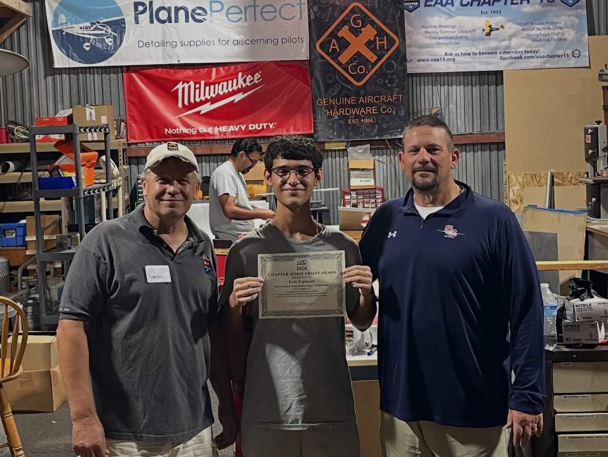 StRitaHS's tweet photo. ✈️ Congratulations to St. Rita Aviation Club member Evin Espinoza ’28 on being awarded the EAA Ray Aviation Scholarship!

The $12,000 scholarship will cover the full cost of Evin’s flight training at Lewis University Airport as he works toward earning his Private Pilot License. https://t.co/NwLoIoxXJM