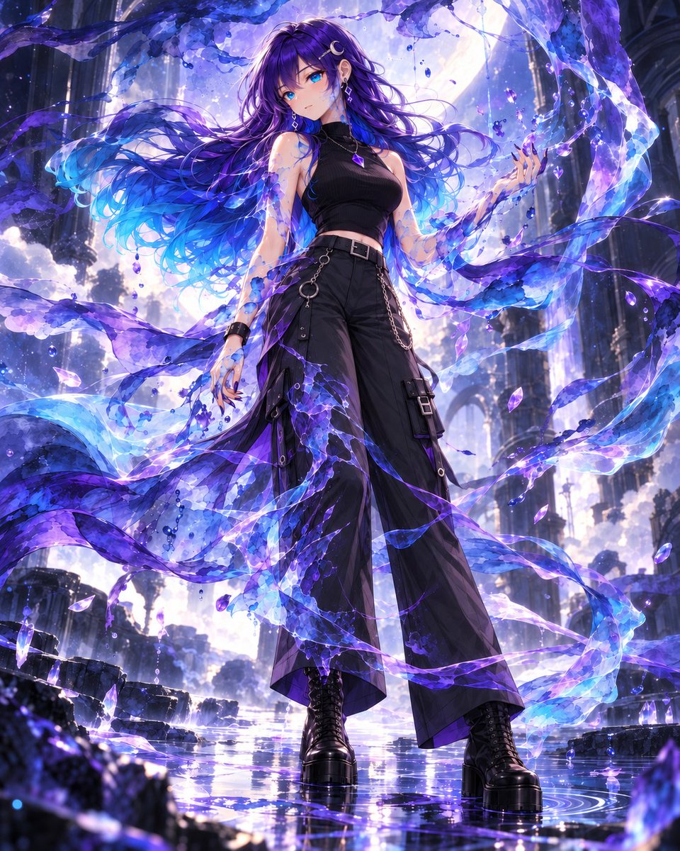 Zacarek44's tweet photo. Ethereal Ink! Prompt will be below 💜 https://t.co/cZmac6mLuD