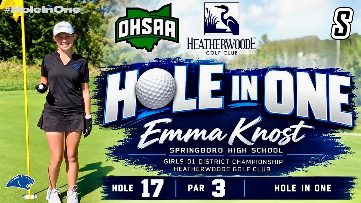 Boro_Panthers's tweet photo. A state qualifier and a hole-in-one!⛳️🔵⚪️

Senior Elise Dunkle is STATE BOUND after winning a playoff at Districts to secure her spot in the OHSAA Division I State Tournament! What a way to keep her senior season going!👏

Sophomore Emma Knost delivered another unforgettable highlight, recording a HOLE-IN-ONE on No. 17, the second-to-last hole of her round! Congratulations, Emma!🎯

The Panthers concluded their team season at Districts, and we’re proud of this GWOC championship team. Thank you to our student-athletes, coaches, and families for the dedication and support throughout the fall!

Next up for Elise:
📅October 12–13, 2026
📍NCR Country Club | Kettering, Ohio

Go Panthers!!!