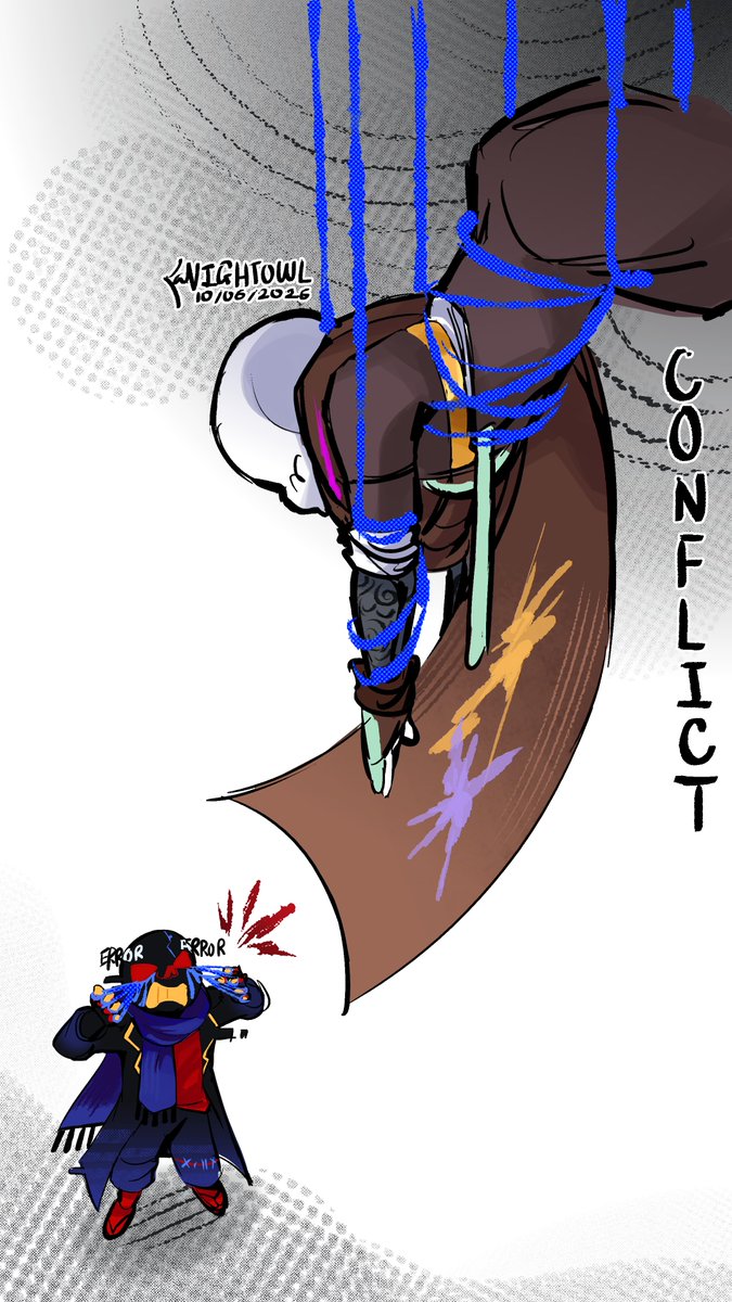 night_owlin's tweet photo. #Inktobertale2026 Day 6 - Conflict
rivalry as old as 10 years (goddamn) https://t.co/4s5XTLRDlZ