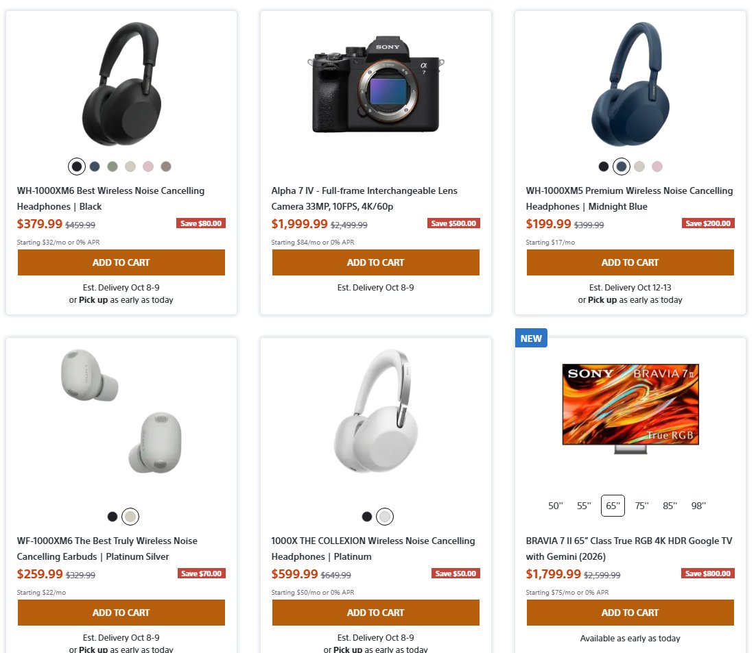 Snubs's tweet photo. Heads up: @SonyElectronics has some excellent deals happening right now, just for today and tmo. See them all here:  https://t.co/gyJTUAuzw4  #affiliatelink https://t.co/Dd9UVktBd5