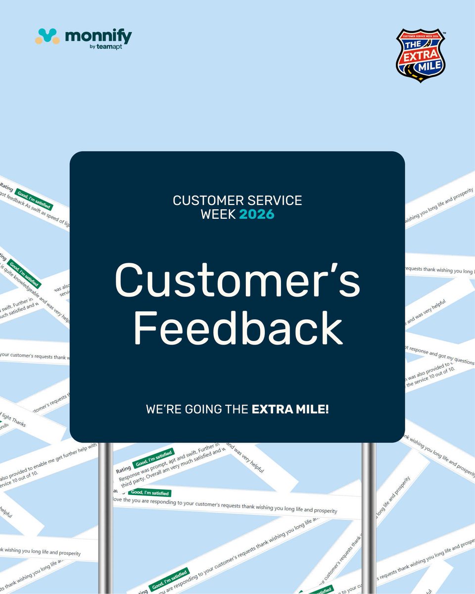 monnify's tweet photo. We love hearing from our customers. Your feedback keeps us going, helps us do better, and reminds us why we do what we do. https://t.co/KbkEZKdMOa
