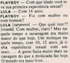 kesziga's tweet photo. @_kev1njt @trigonelaefs @ratitabebel Pesquisando e analisando as fontes, ele realmente disse isso, numa entrevista de lula à revista playboy em 1979 antes dele sequer participar da fundação do PT. Abaixo está o trecho original da entrevista. https://t.co/pj1XTJowkM