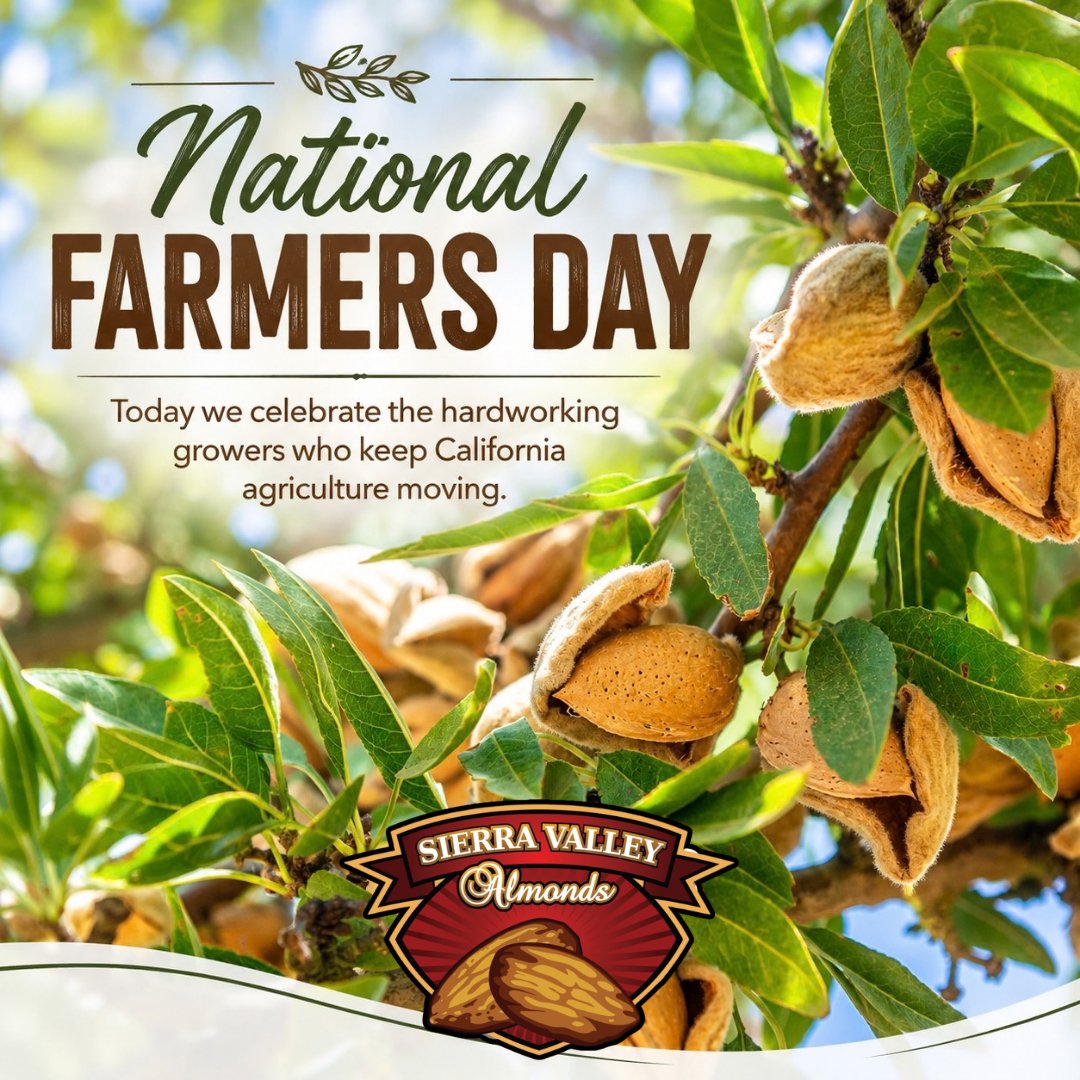 SierraAlmonds's tweet photo. ๐ฑ #NationalFarmersDay
Today we celebrate the hardworking growers who keep #CaliforniaAgriculture moving.
We are proud to work alongside growers whose hard work is behind every harvest.
Thank you, farmers, for all you do!
#FarmersDay #CaliforniaFarmers #CaliforniaAlmonds #mjdoa https://t.co/Srlmlmia21