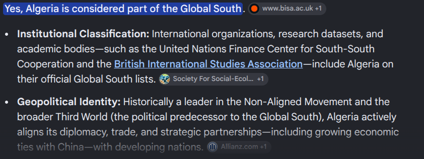 madinakin1's tweet photo. @abifruitcake i never said anything about developing economies, I js said algeria is in the global south https://t.co/PqigJnW7DB