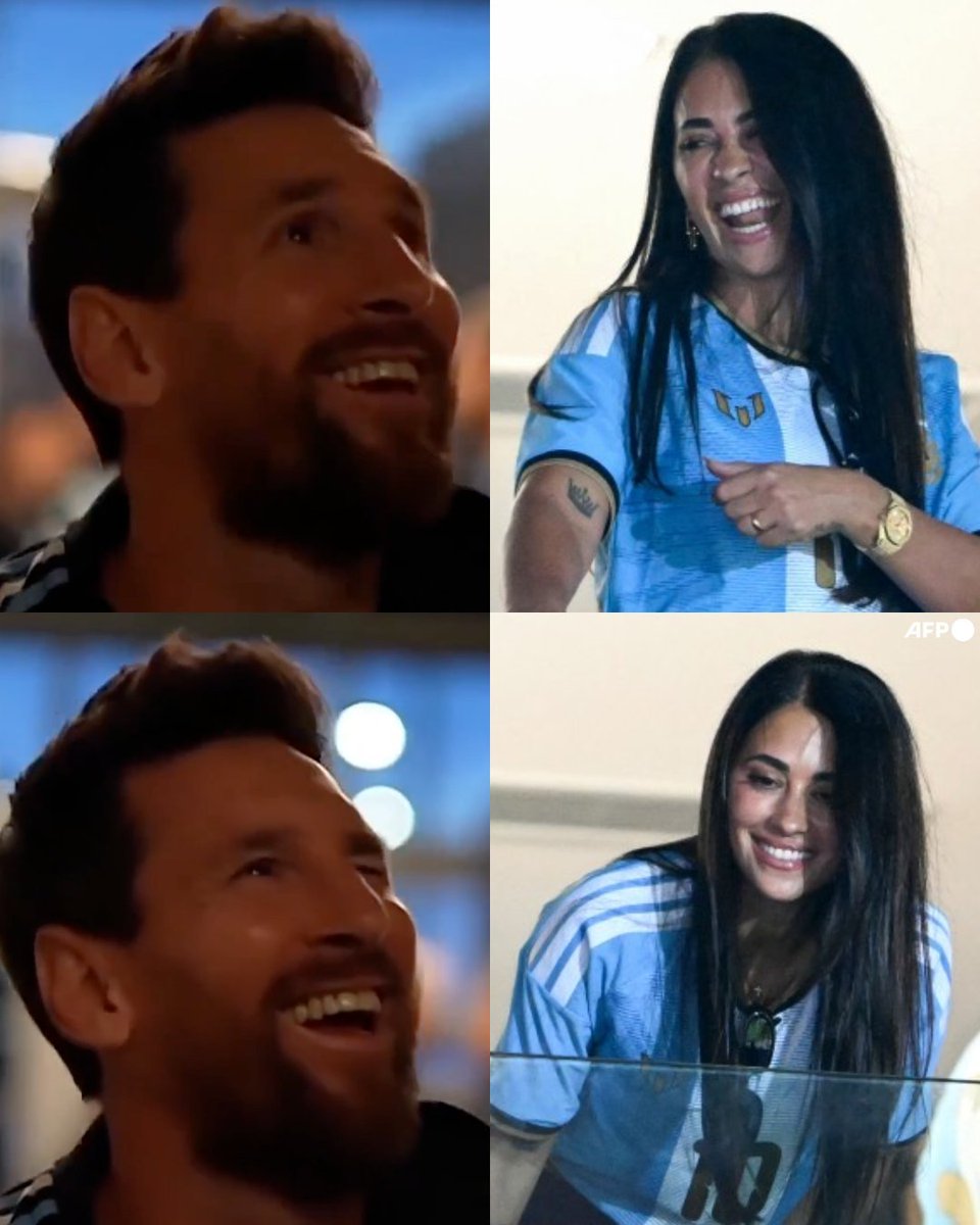MessiLeoBrasil_'s tweet photo. A reação do Messi ao ver Antonela nas arquibancadas. ❤️ https://t.co/0Qk4Z6kXfF
