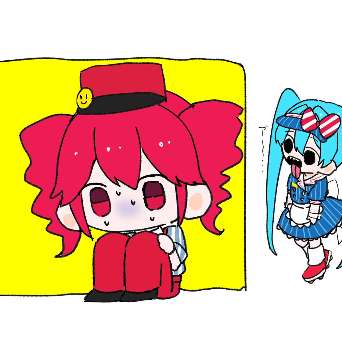 nebusoku7534's tweet photo. ｢メズミクからにげろ！｣

#重音テト #初音ミク https://t.co/m1HeLoMXMz