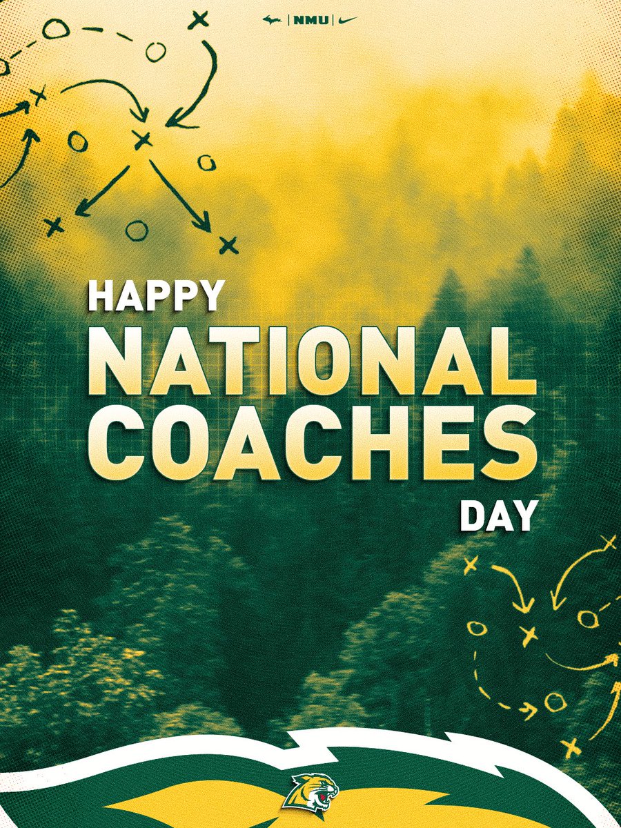 NMU_Wildcats's tweet photo. National Coaches Day 💚💛

Thankful for all the coaches in our athletic department that make endless sacrifices to support both the student-athletes &amp; Northern Michigan University!

#NMUwildcats https://t.co/PRsE5byas9