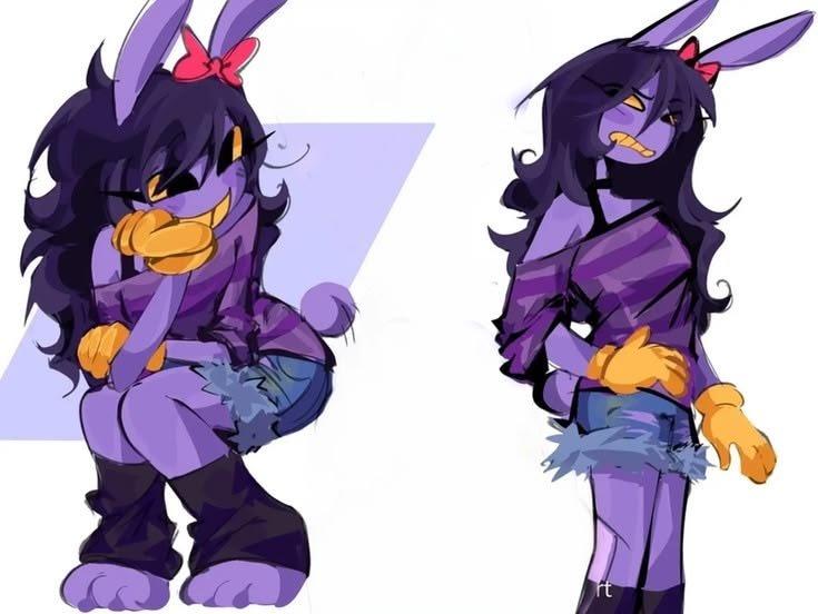 olivia_addams1's tweet photo. Sweet on the left sassy on the right 😈🐰💜

Jax#jaxfanart https://t.co/YH75t4PIdR