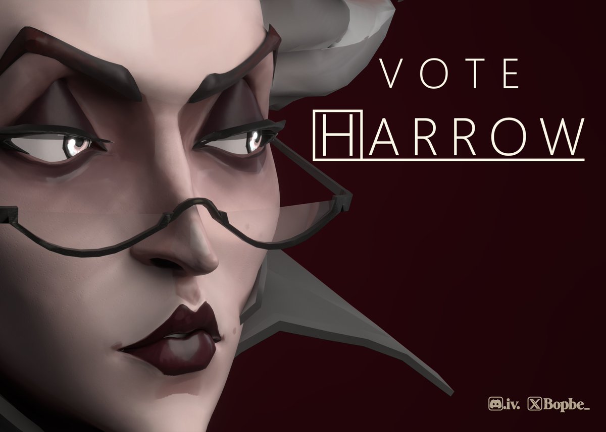 Bopbe_'s tweet photo. Sadly harrow didn't really get any changes in this patch other than a couple of hitbox tweaks and some planned baba x harrow voicelines, so here's a nice harrow poster to make sure she get's in on friday!

#deadlock #nurseharrow https://t.co/GdB9UQTqHk