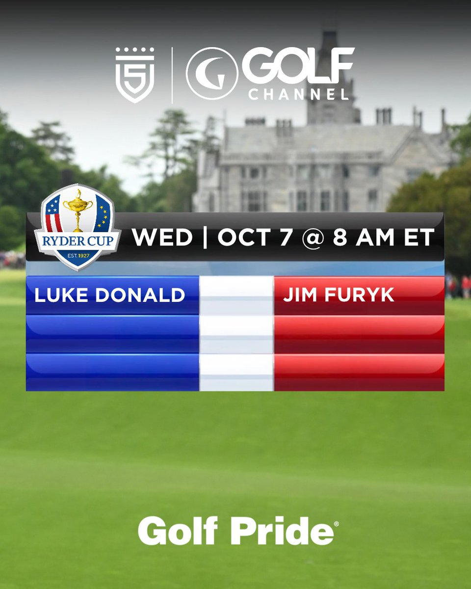 5ClubsGolf's tweet photo. Two @RyderCup captains. One conversation.

@LukeDonald + @JimFuryk join @Garywilliams1Up on 5 Clubs Wednesday at 8 AM ET.

As always on @GolfChannel &amp; @SiriusXMPGATOUR Radio Ch. 92

#5Clubs #RyderCup #GolfChannel #GolfPride https://t.co/ooT4NV1M88