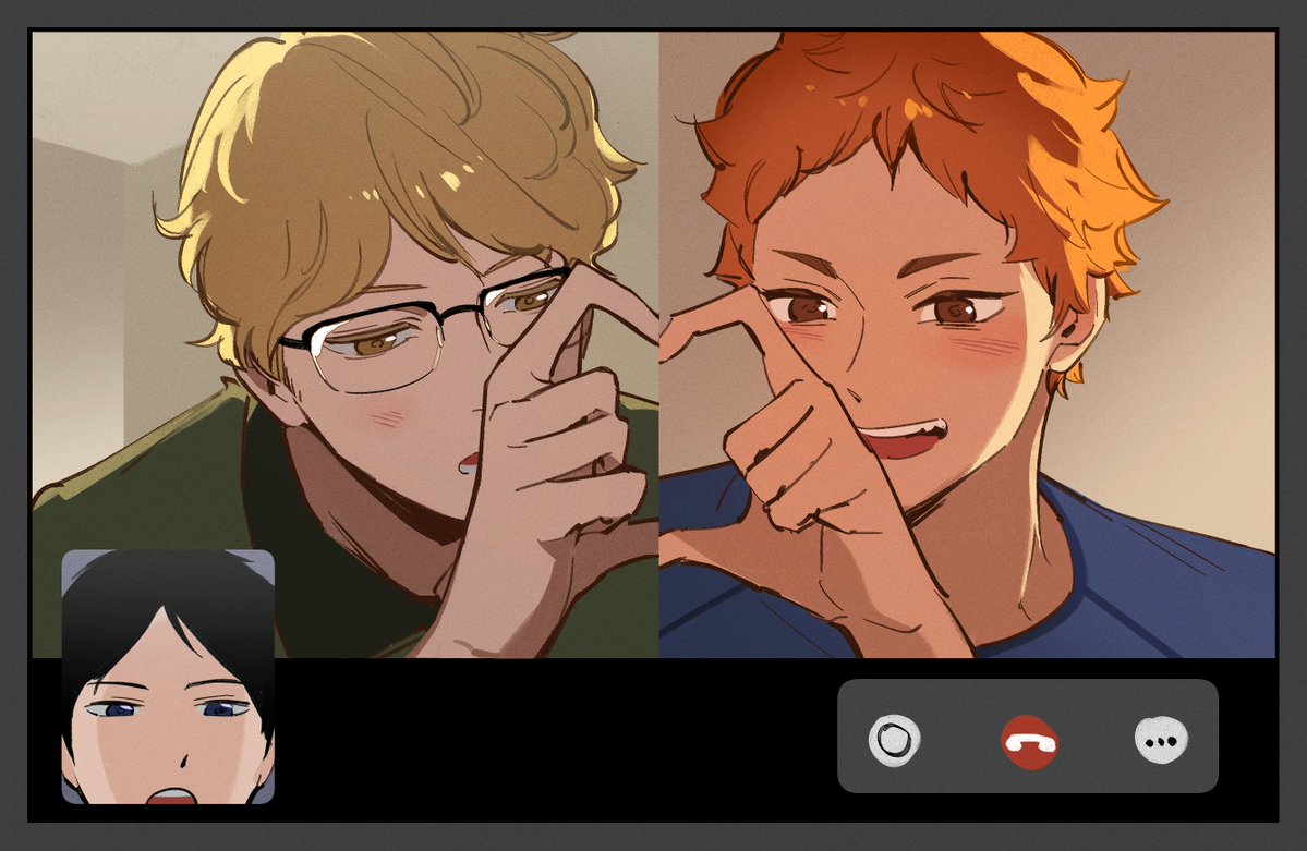 tricodeku's tweet photo. tobio: alright I'm hanging up now #tsukihina https://t.co/uZBkKC8edJ