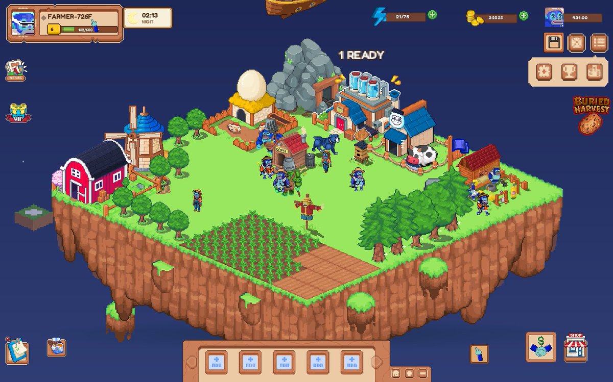 tokenkoAHC_PH's tweet photo. Played for almost 4hrs. and hit Lvl6! Completed 6 task boards and 2 Ronke boards, I now have 1 cow and 1 chicken producing eggs and milk. with an army of 8 on standby, Defenses are set with Dogke and Scarecrow.

Time to rest up &amp; prep for the next round! 
@RRFVillage @RonkeOnRon https://t.co/D6mcJrockU