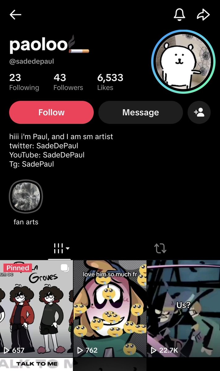 KrixelNG's tweet photo. Hello! I've noticed some people interacting with this person without being aware of their past behavior, and they've recently made a new account, so I wanted to make a quick awareness thread about sadedepaul/bomjatik69. https://t.co/wdxuQKeB3m