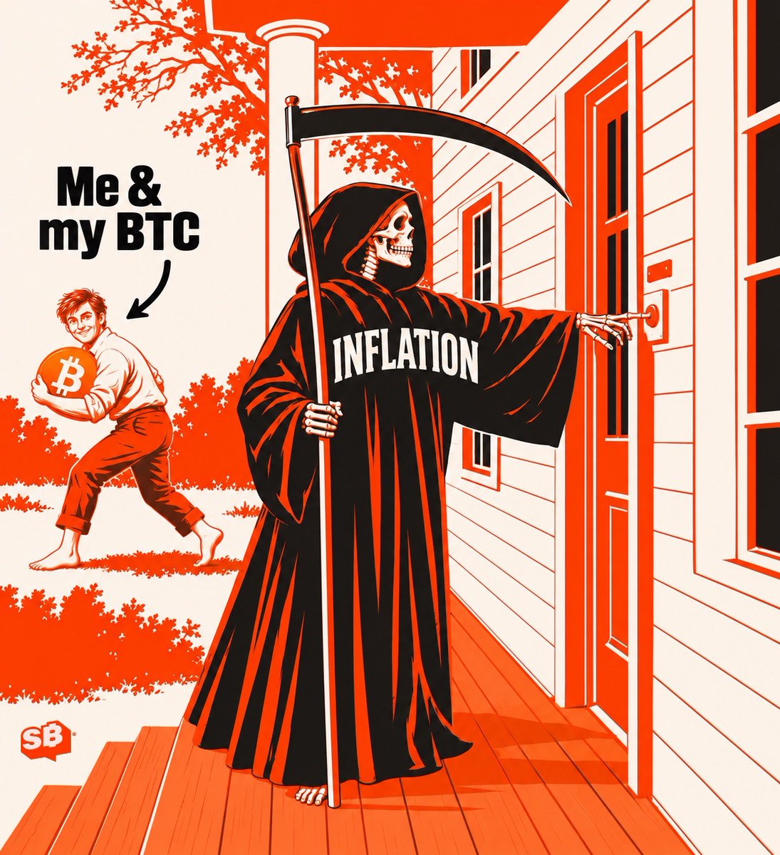 SimplyBitcoin's tweet photo. Bitcoin is the one true escape. https://t.co/F5QtttaYjI