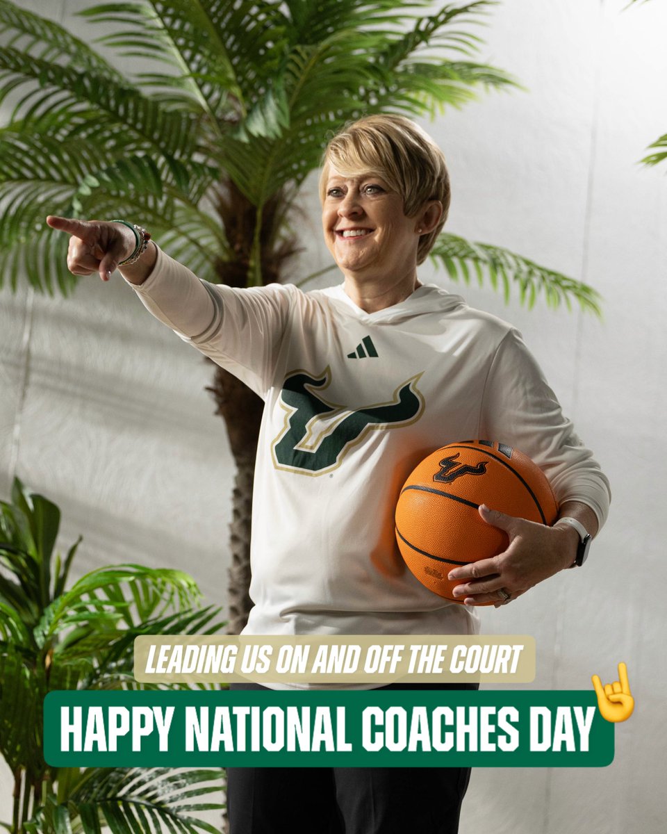 USFWBB's tweet photo. Happy National Coaches Day 😄 https://t.co/ysUpXJFCbA