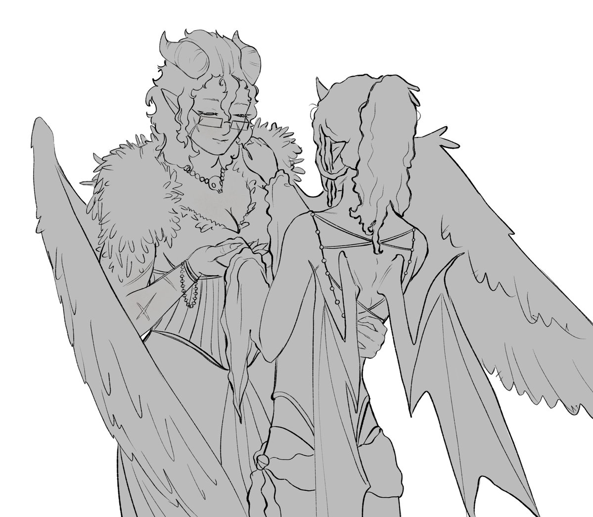 Vvega__a's tweet photo. Dokładam następną cegiełkę do tego cudownego shipu 😋😋

#sciencemonkey #nuclearcrow #qsmpfanart Just two villians being gentle with eachother https://t.co/GBfj7KLoo9