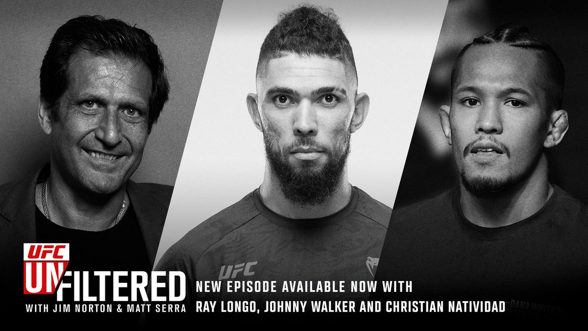 UfcUnfiltered's tweet photo. Matt is joined by guest co-host @raylongomma to go through UFC 332.

@JohnnyWalker joins the show after knocking out Mick Parkin via first-round knee.

After, the guys welcome @CNatividadMMA to UFC Unfiltered.

🎧: https://t.co/lPuAaUIGHs https://t.co/2ova9Y4Zdl