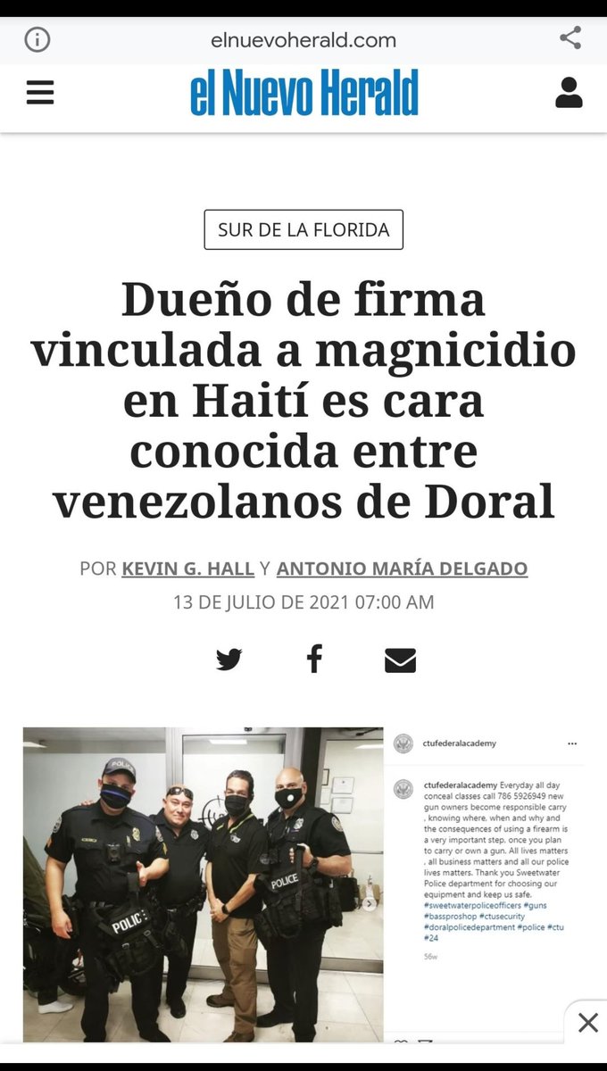 ViziondCiudad's tweet photo. @UltimaHoraCR Sacando de la caja de los recuerdos @UltimaHoraCR
La relación de ADLE e Iván Duque con el empresario TONY INTRIAGO (de extrema derecha) propietario de la agencia con sede en MIAMI qué contrató a los mercenarios qué asesinaron al presidente de Haiti https://t.co/GNnKBcxJ7a