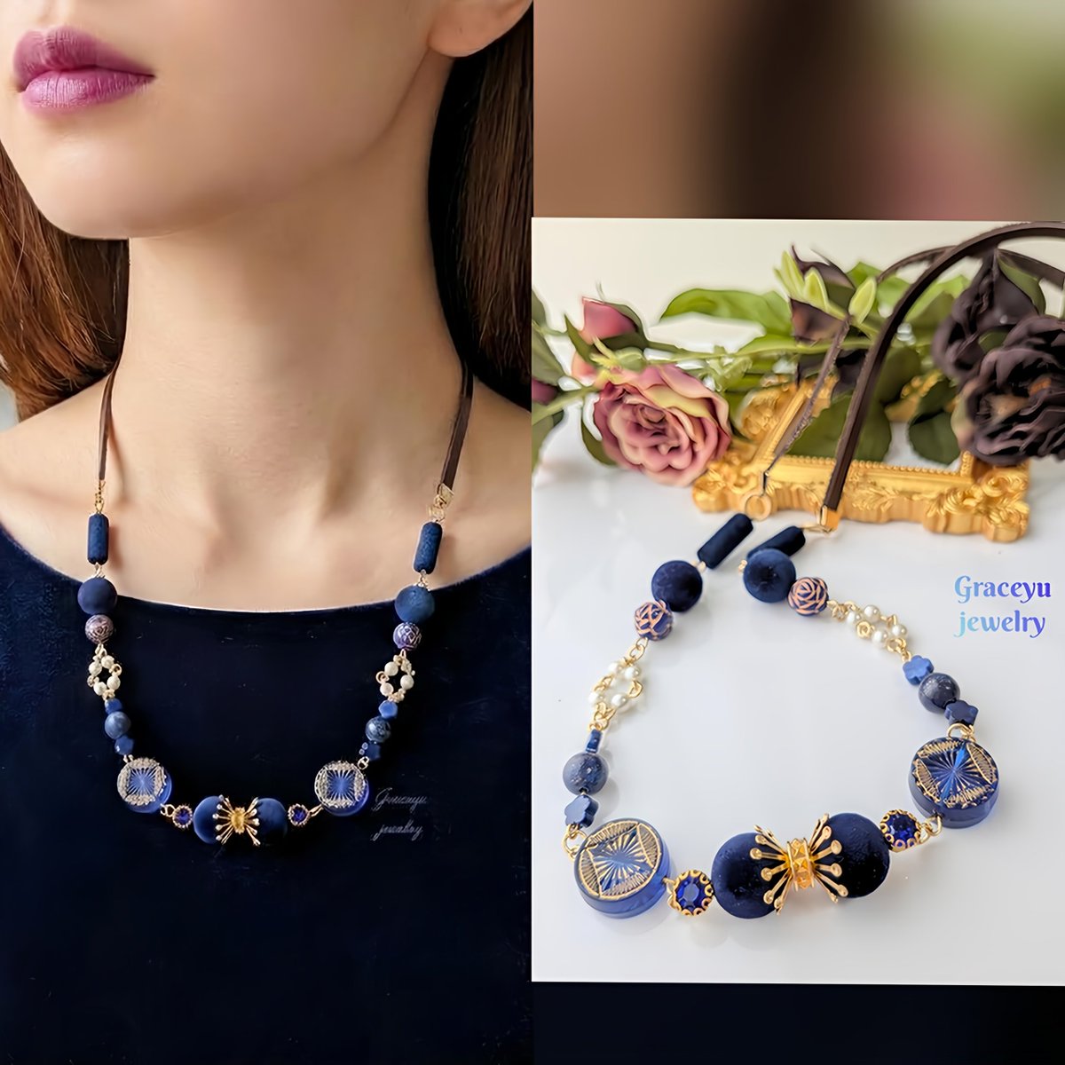 Graceyujewelry's tweet photo. 本日も良い一日を。

オーダーの合間に新作🙏
✤天然石ラピスラズリ革紐ネックレス
ちょっぴりアンティーク調に。
お迎えしていただいたブレスと
お揃いになるかな〰️と思ったのですが、撮影遅くなり今週末に
#minne にて出品予定です。

https://t.co/6MCDxmVu1Q

#天然石ネックレス https://t.co/B4aRiNdPJI