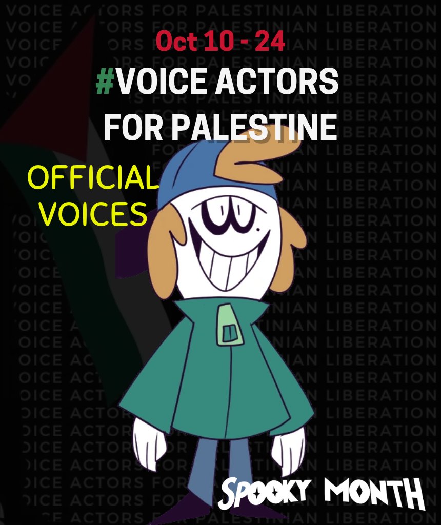 kj_creed's tweet photo. OFFICIAL VOICES SNEAK PEEK #5     

Bittergiggle #GartenofBanban
Robert #SpookyMonth

And many, many more! 5 DAYS until the fundraiser begins!! 🍉       

Sign up as a VA here (CLOSES Oct 9th): https://t.co/ijiDmNglzr

#VoiceActorsforPalestine https://t.co/lpdcBeFRGE
