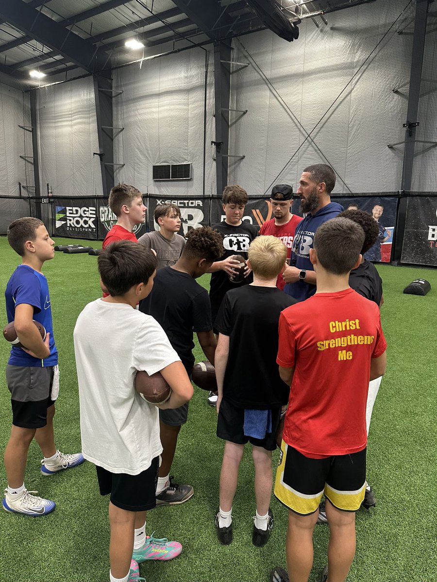 xfactorQB's tweet photo. Leadership is part of the reps. 🏈

Playing quarterback is about more than throwing the football. It’s communicating, holding yourself accountable, encouraging the guys around you, responding to mistakes and setting the standard every time you step on the field.

You don’t wait until game day to lead. You practice it.

#XFactorQBAcademy