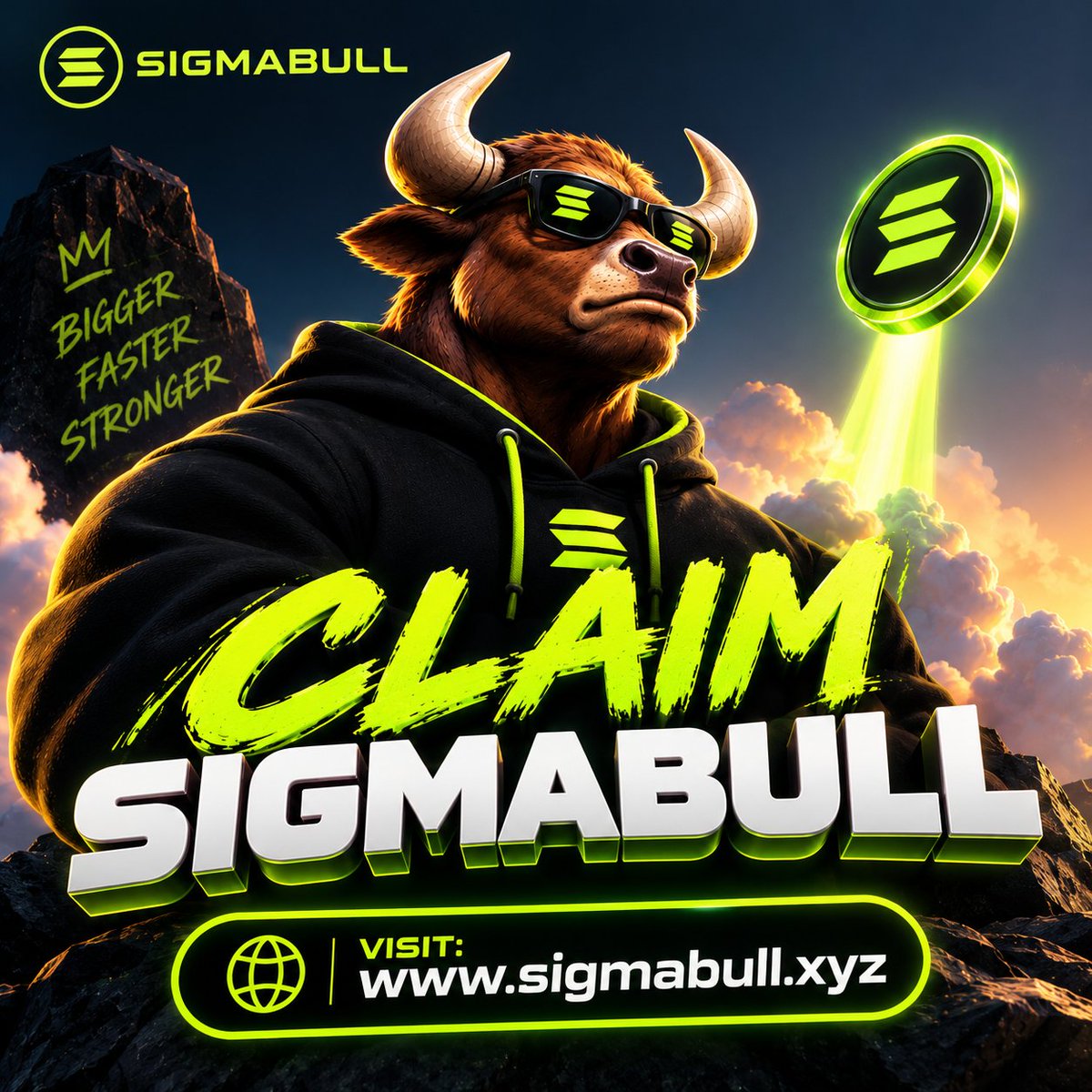 SigmaBullSol's tweet photo. Claim your 1,000,000 $SIGMABULL Airdrop 🪂

⚡️Like &amp; RT PINNED Post!!
⚡️Follow 
⚡️First 4444 wallets
 
Drop your $SOL address
  
🌐 Buy the Presale:
https://t.co/vCnvESCQbK

#SolanaAirdrop #Airdrop #Sol https://t.co/tAXAAnfqq1