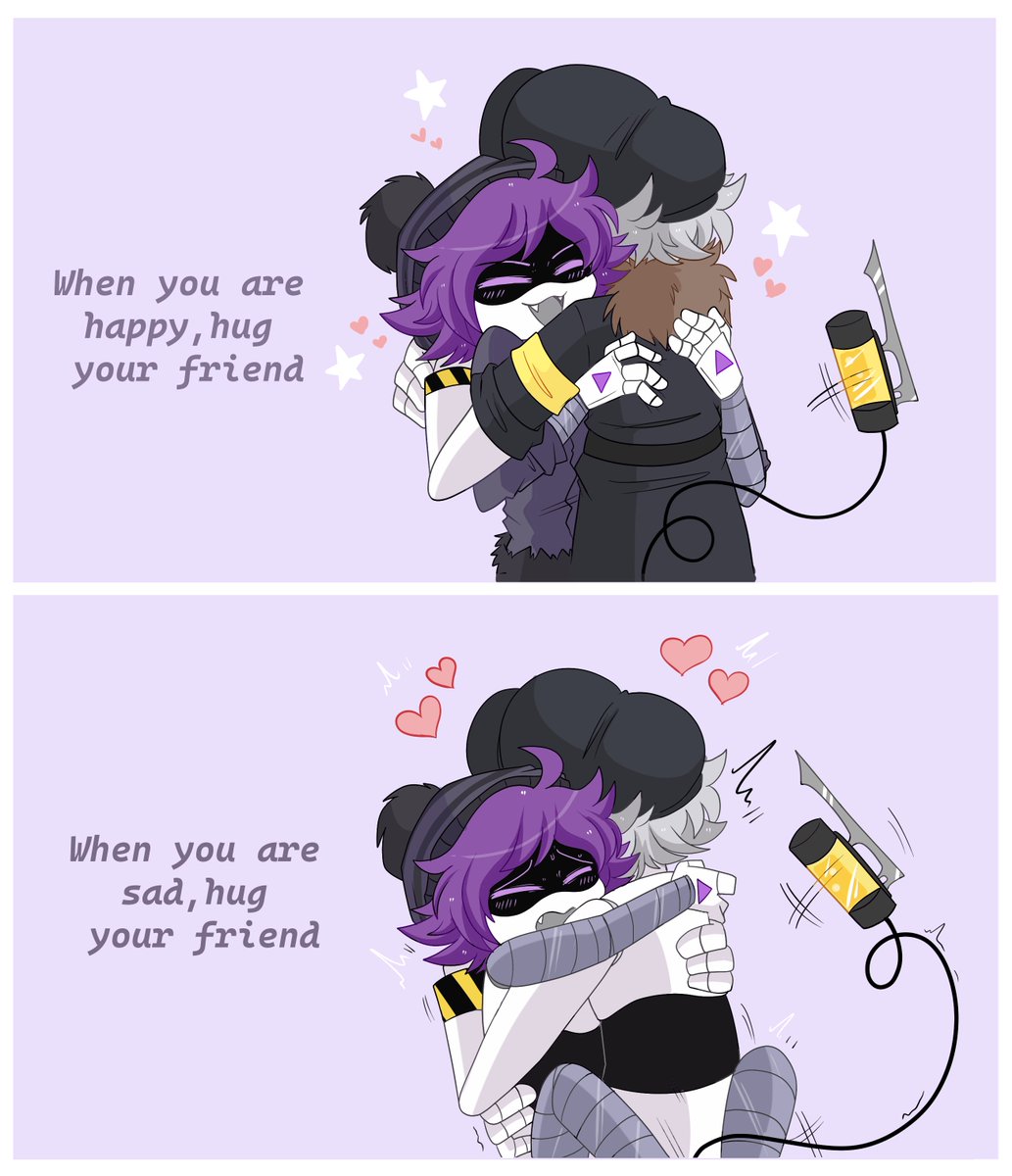 JESTERJERK's tweet photo. N is a very good friend : ) 💜💛 #NSFW  #nuzi #murderdronesNSFW #jcjackoff https://t.co/jIHfMokiFK