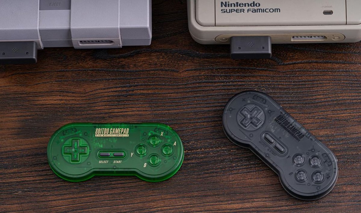 videogamedeals's tweet photo. 8Bitdo N30 2.4G Wireless Gamepad for Original NES (Transparent Edition) $22.49 via Amazon (Prime Eligible). #ad https://t.co/LiSsOd1Ik9

SNES $23.99 https://t.co/zNt4YoAuwF https://t.co/L6HNnOQjja