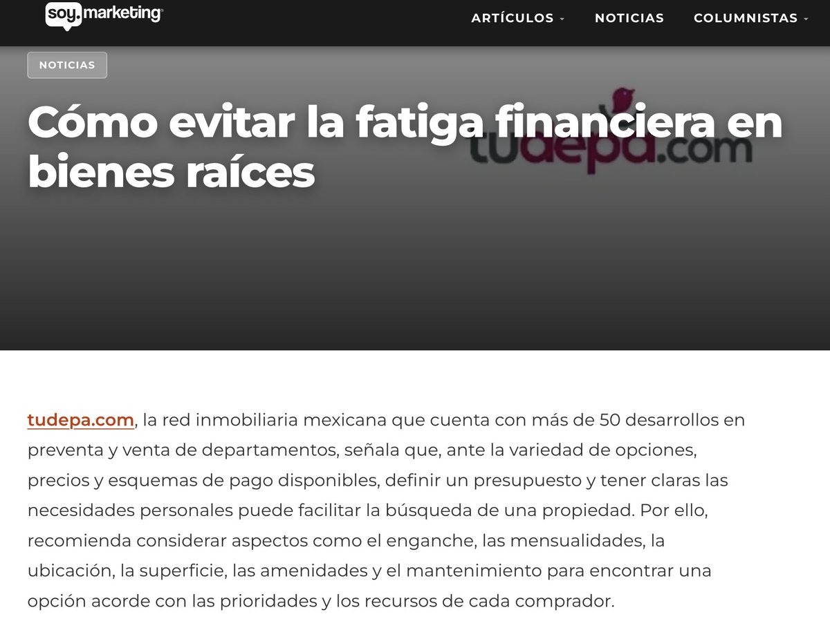 TudepaCom's tweet photo. Buscar #depa emociona, pero entre precios, ubicaciones y esquemas de pago, puede ser difícil saber por dónde empezar. 🏙️
En esta nota nuestro CEO, Cristiano Tateshita, comparte por qué tener claro tu presupuesto y tus prioridades puede ayudarte a elegir.
https://t.co/XfzYkxBIED https://t.co/ebuQn9pYPk