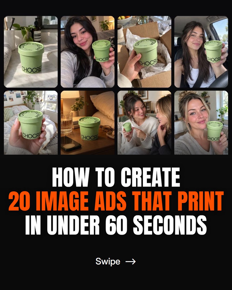 kubflowAI's tweet photo. How to create 20 image ads that print in under 60 seconds.

One product photo goes in. A ready-made workflow builds 20 different ad creatives around it, with no prompting image by image.

Get the workflow at https://t.co/9Ptjj0Y4IF https://t.co/rlUZrH8YBW