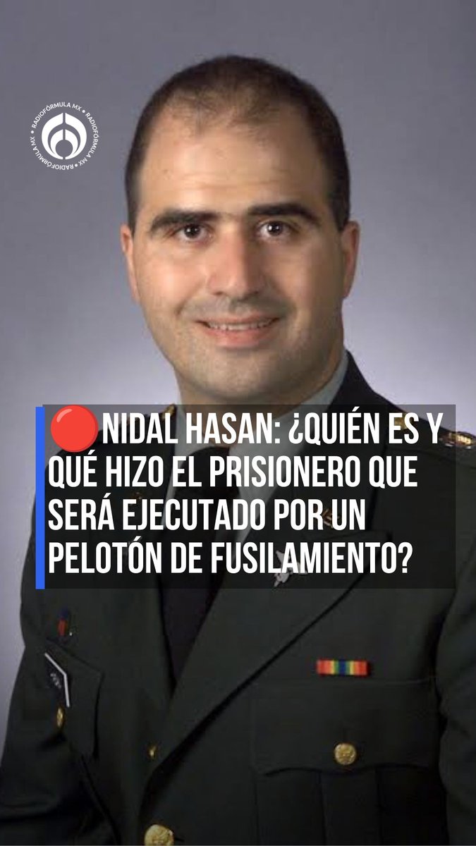 Article thumbnail showing Nidal Hasan in military uniform with Spanish text reading 'NIDAL HASAN: ¿QUIÉN ES Y QUÉ HIZO EL PRISIONERO QUE SERÁ EJECUTADO POR UN PELOTÓN DE FUSILAMIENTO?'