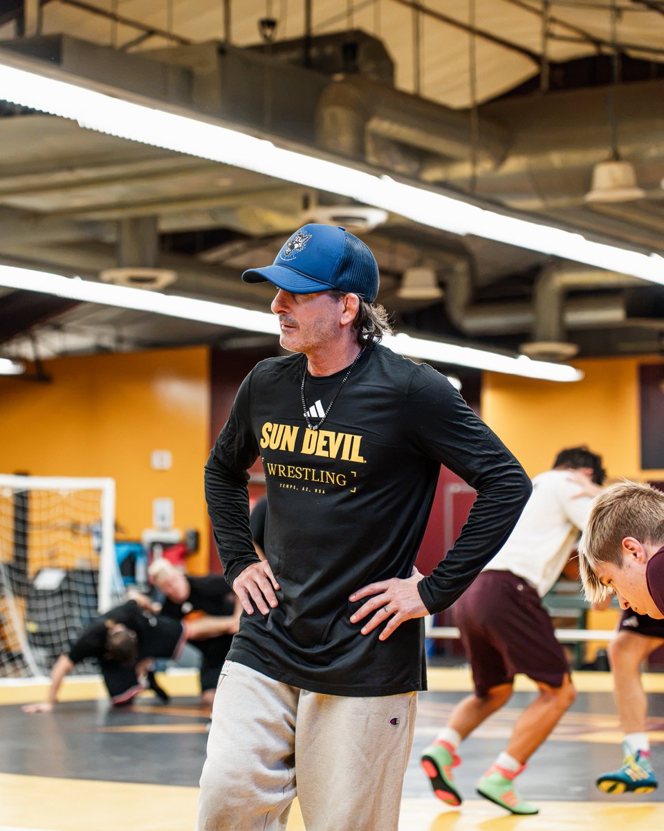 ASUWrestling's tweet photo. Happy National Coaches Day to the staff that makes us better every single day! 💪😈 

#ForksUp /// #O2V https://t.co/B0cWSrXFaJ