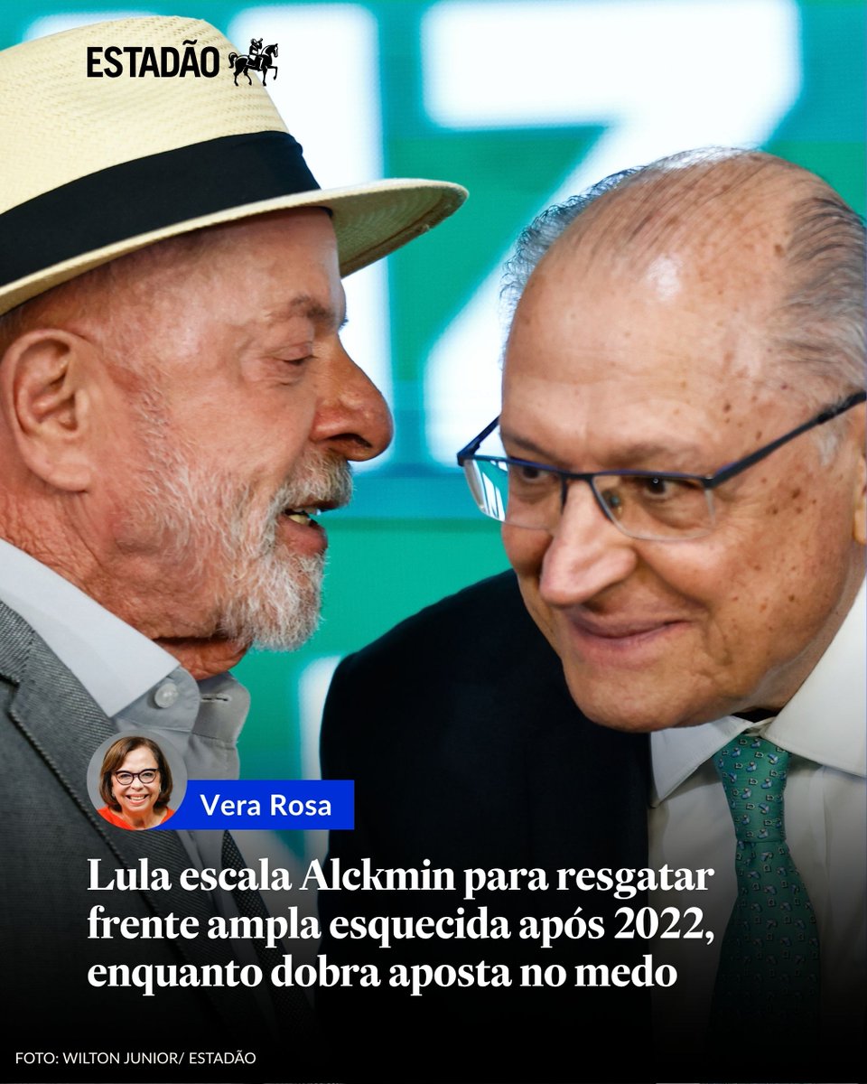 Estadao's tweet photo. VERA ROSA: "Vice-presidente tem conversado com empresários, com a Faria Lima e com o agro e vai fazer campanha no interior paulista; estratégia do medo será usada na propaganda"

🔗 Leia a coluna completa em https://t.co/H7q76KRZzx https://t.co/xYmXYoACUj
