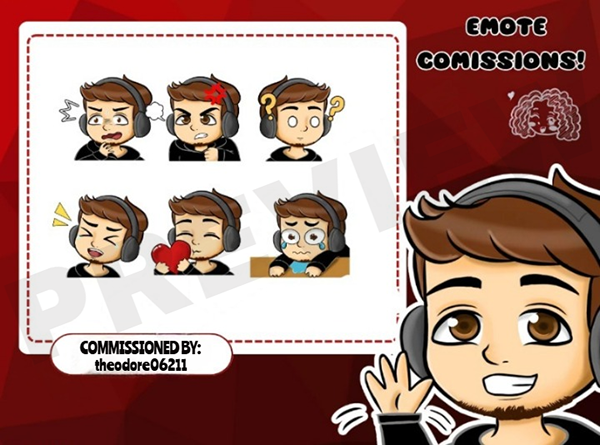 theodore0621's tweet photo. ❤️A fun little emote set I worked on!
Had alot of fun bringing these chibi reactions together!🎨
#Emotes #TwitchEmotes #ChibiArt #DigitalArt #TwitchArt #StreamerArt #CharacterArt #ArtistOnTwitter https://t.co/wLaoW0aSAW