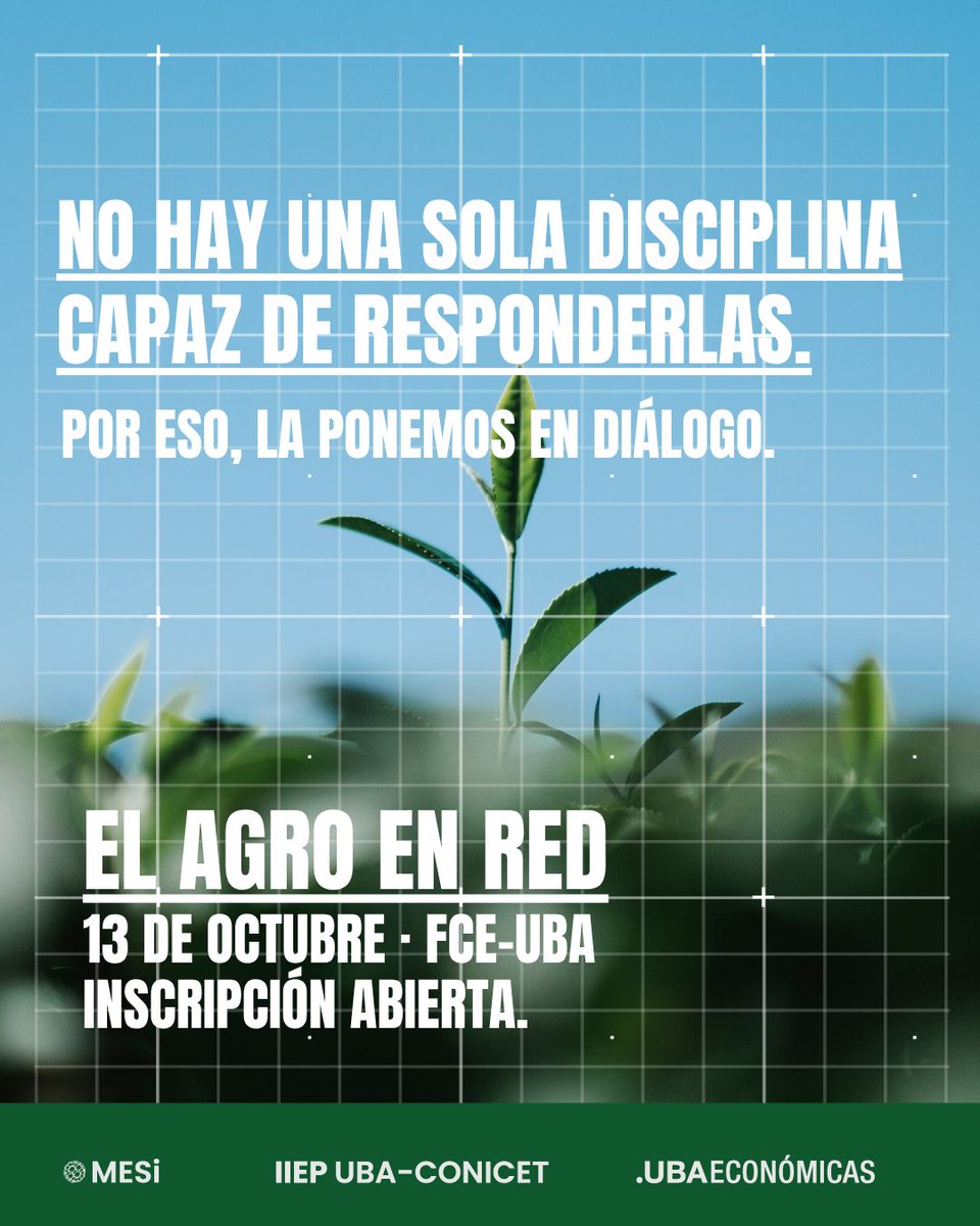 mesi_iiep's tweet photo. 📅 Martes 13 de octubre ·
🕣 8:30 a 17:00 h ·
📍 SUM, Facultad de Ciencias Económicas, UBA (Av. Córdoba 2122, CABA).
🔗Inscripción abierta: https://t.co/XqGmNY93f4
#MESi #IIEP #UBA #CONICET https://t.co/1Co7L3FmRJ