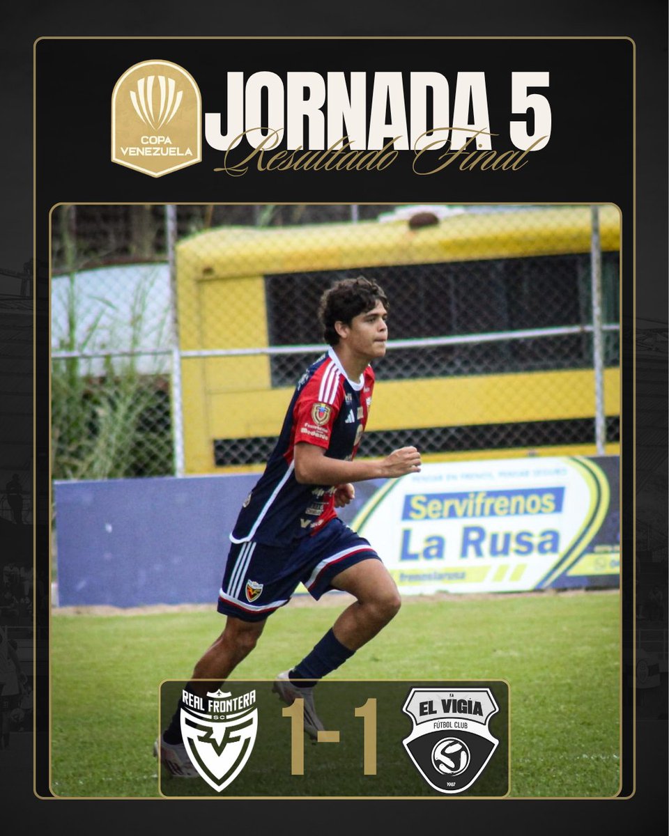 realfronterasc's tweet photo. 🔚 Igualdad en nuestro compromiso por la Jornada 5.
⚽️ Romer Revilla 89'.
#CopaVenezuela #YoSoyReal #RealFrontera https://t.co/2ZlvxpsFS1