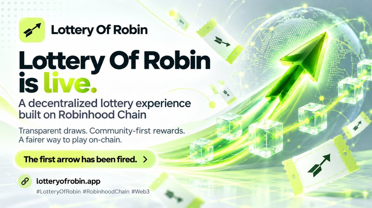 Parody_RH's tweet photo. The Robinhood Chain lottery meta is getting interesting…

I’ve been watching $LOR — Lottery Of Robin 👀

Simple concept. Buy a ticket, enter the draw, and let the blockchain handle the rest.

Daily. Weekly. Monthly. Yearly.

Transparent on-chain draws + tamper-proof randomness = no guessing who controls the outcome.

This is the kind of simple narrative that can catch fire when the RH crowd starts paying attention. 🦊🔥

Keep $LOR on your radar.

🎰 https://t.co/wvgkh8EjuJ

#RobinhoodChain #LOR 

🚨 Always do your own research