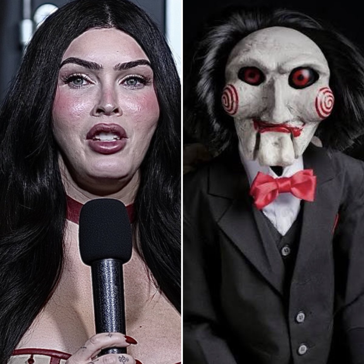 Dannyijbol's tweet photo. Megan Fox as jigsaw for Halloween 🎃 https://t.co/d1VMVBWYcu