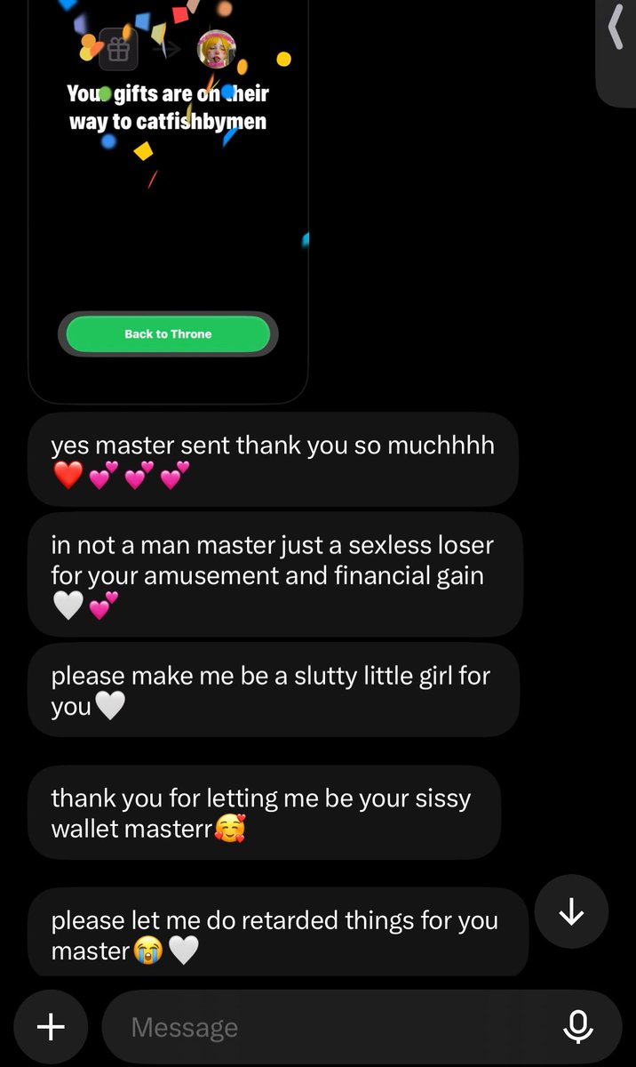 CatfishTask's tweet photo. I would never lie to you 🥰🥰

It’s definitely not pathetic to lock your cock for the rest of the month & plap your shrivelled little balls 🤏🔐

Just like this little sissy fagtard🏳️‍🌈🤡 make it to the end of the month & maybe you’ll earn the right to call me daddy loser🥵

.

Findom femdom scam ripoff panties worn socks feminisation white boy raceplay bbc bnwo blacked wldm blm racist trump Maga humiliation forced bi intox gay straight red pill trans manscam freeloader joi cei chastity locktober cuck cuckhold expose exposure free task
