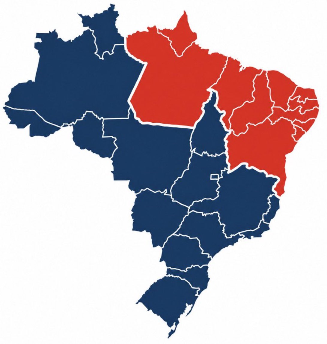 aninha0076's tweet photo. Eu adoraria ver essa divisão do país ! https://t.co/eJjNXkBC4y
