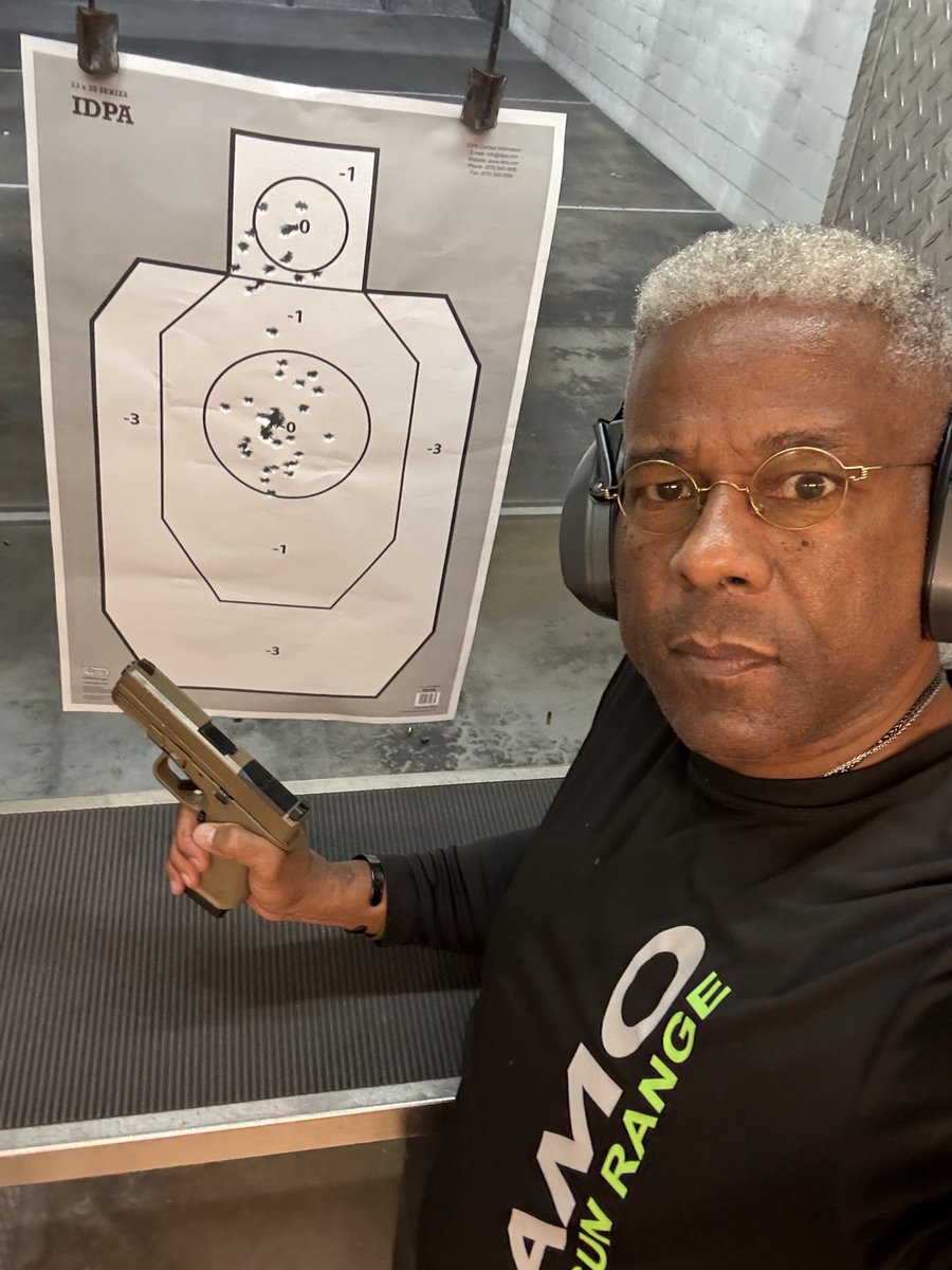 AllenWest's tweet photo. Good Sunday evening everyone. I had a great Sunday sermon from my Pastor Chris McRae at Sojourn Church in Carrollton, TX on a Holy Spirit filled life, Galatians Chapter 4. 

And yes, made my way over to Lake Highlands Shooting Center to fulfill my God and Guns Sunday. Shot 100 rounds with my Ruger RXM 9mm at 10 yards. 

Ya know recently Muslim cleric Uthman ibn Farooq asserted that Muslims have a constitutionally protected right to Sharia in the United States, since Islam deceptively disguises itself as a religion. 

Funny, you never hear leftists screeching about separation of church (mosque) and state. They’re really good at denouncing Christians and even attacking the Holy Bible as hate speech. 

Sharia is part of a totalitarian theocratic-political ideology and it’s not protected by our Constitution…especially since Islam doesn’t believe in freedom of religion. However, the Second Amendment is definitively in our Constitution, something Marxists and Islamists despise.