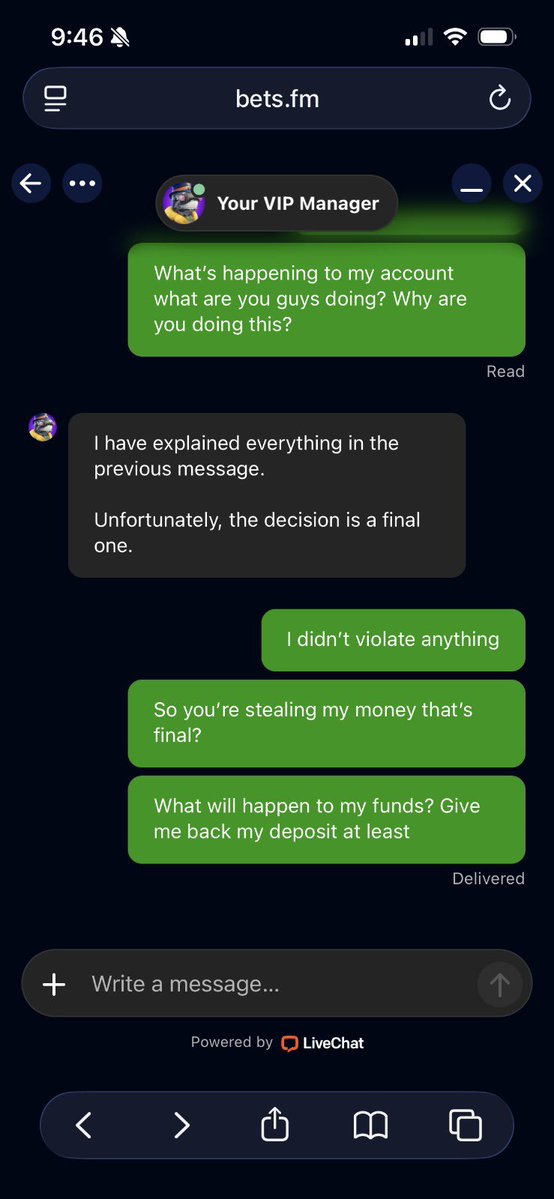 JaysonSmit69086's tweet photo. Hello scammers…pay me my deposit and winnings

I wouldn’t be here to negotiate things again, you know the right thing to do

Here’s another users complaint on Casino Guru

@Betsio_ @betsio_sport is a SCAM casino, dont play here

“https://t.co/uOIA1OHr9C arbitrarily closed my account and stole $15,000. They claimed I violated their terms and conditions but didn’t tell me what. It’s just a black hole scam crypto website I can’t believe I fell for this. I want to warn others to stay away”

https://t.co/bQcx8mpAq4

The money is obviously gone. There’s no way they’re going to give me that back. I just wanted to warn others. This site is a rogue website That’s a scam. I feel so stupid and I cannot believe I fell for this."