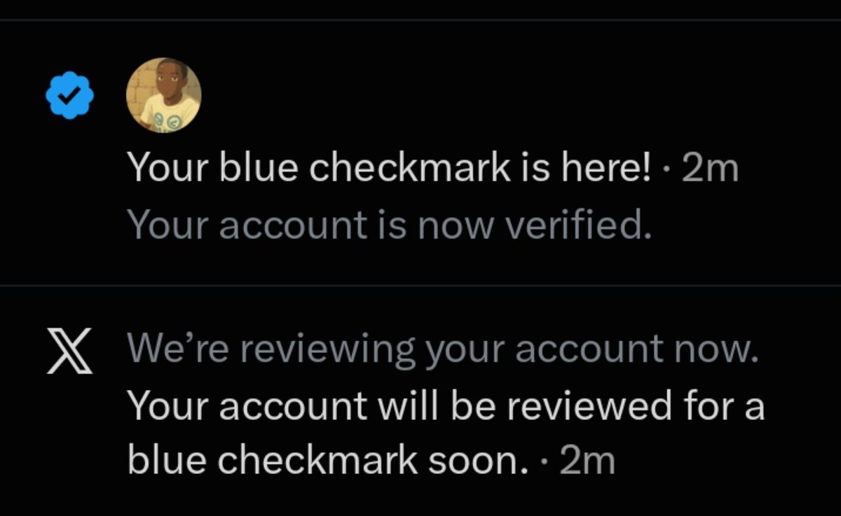 AduraAyo115886's tweet photo. Congratulations to me 😂💙✔️

Blue tick finally landed! 🥹🔥
One small win, more to come. 🚀 https://t.co/iNrDouNoKb