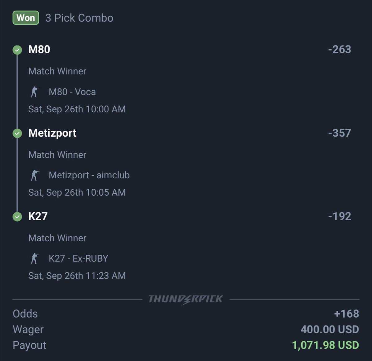 Om_cs2's tweet photo. I am officially partnered with @thunderpickco ⚡️⚡️
Join @Huddle for all slips and sign up for 100% deposit match up to $600
Signup Link: https://t.co/W0h6IdNuOQ
#thunderpick #prizepicks #underdog #cs2 #cs2prizepicks #esports #Gambling𝕏 https://t.co/UsTwQ4rbb1