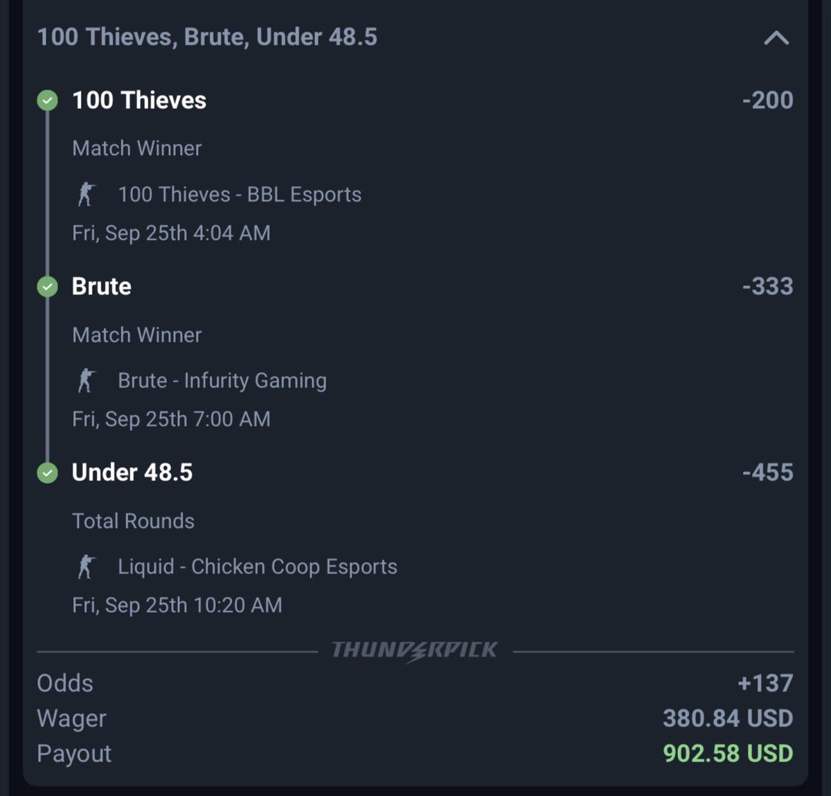 Om_cs2's tweet photo. I am officially partnered with @thunderpickco ⚡️⚡️
Join @Huddle for all slips and sign up for 100% deposit match up to $600
Signup Link: https://t.co/W0h6IdNuOQ
#thunderpick #prizepicks #underdog #cs2 #cs2prizepicks #esports #Gambling𝕏 https://t.co/UsTwQ4rbb1