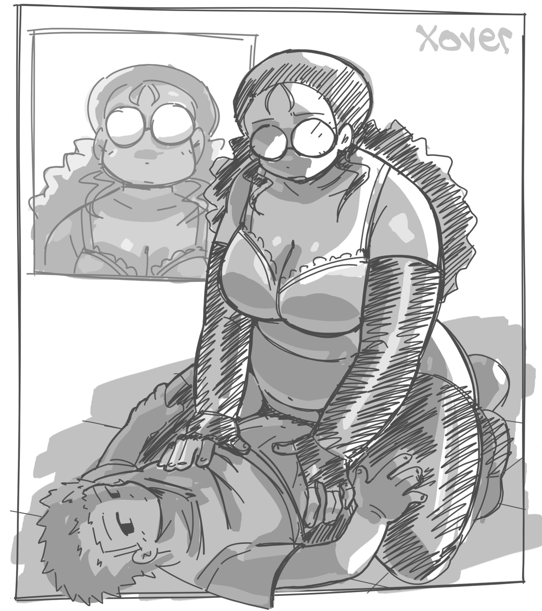 Xoverlin's tweet photo. Thick girls on top. 
I think this is my best attempt so far at drawing a bigger woman. I think alot of the time i overlook the thickness of the arms because im blinded by everything else.
#chubby #nsfw https://t.co/COYK2doVjZ