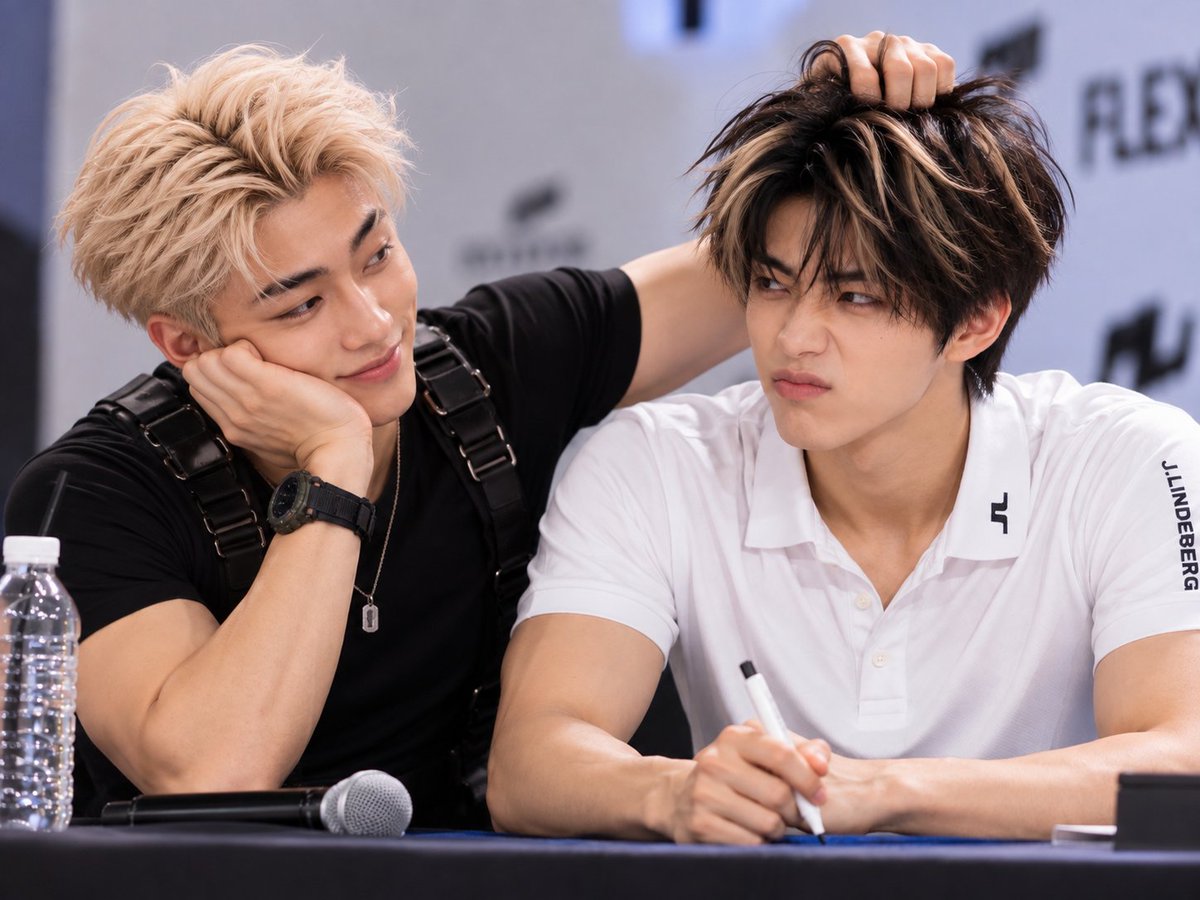 HXN_NEWS's tweet photo. 🚨🚨🚨! Momentos de interações entre os membros durante o Fansign, e a foto em grupo com os fã presentes.

#HXN_LABELS #DOUTS https://t.co/SUyILMP7SJ
